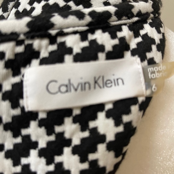 Classics fit and flare dress black and white houndstooth print - Picture 4 of 4